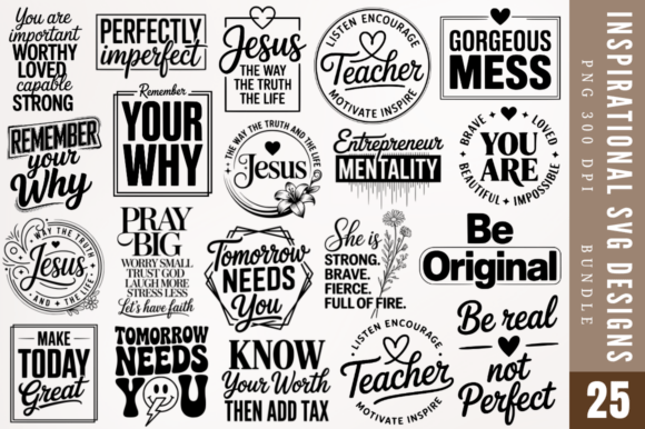 Download Inspirational SVG Designs Bundle - Inspiration Collection