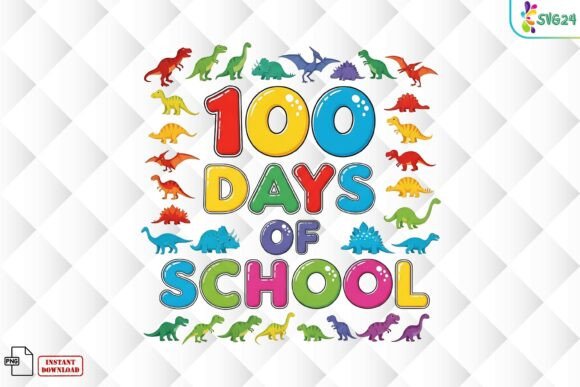 Download 100 Days of School Dinosaur PNG - Premium Resources
